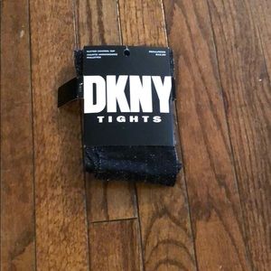 NWT. DKNY Tights - Glitter Black